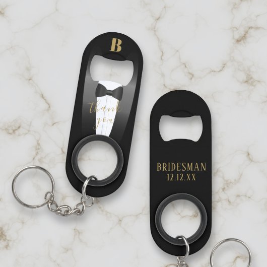 Weddenschap Bedankt Bridesman Sleutelhanger Bottle Mini Flessenopener