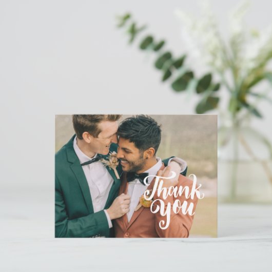 Weddenschap bedankt briefkaart (Staand voorkant)