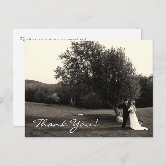 Weddenschap Bedankt Briefkaart (Voorkant / Achterkant)