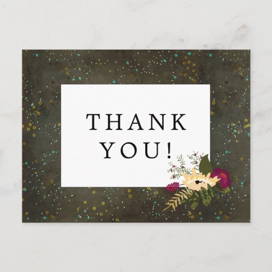 Weddenschap Bedankt Chalkboard Gold Silver Stars Briefkaart (Voorkant)