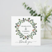 Weddenschap Bedankt Eucalyptus Greenery (Staand voorkant)