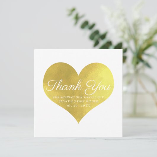 Weddenschap Bedankt Faux Gold Foil (Staand voorkant)