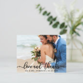 Weddenschap Bedankt | Foto's en Bedankt B Briefkaart (Staand voorkant)