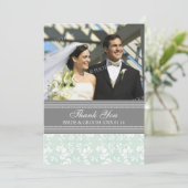 Weddenschap Bedankt Foto's Gray Damask (Staand voorkant)