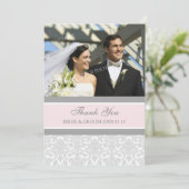 Weddenschap Bedankt Foto's Gray Damask (Staand voorkant)