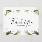 Weddenschap Bedankt | Groen Briefkaart tropisch sc (Voorkant / Achterkant)