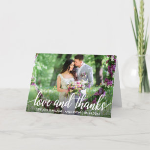 Weddenschap Bedankt Liefde en Bedankt Foto Vold