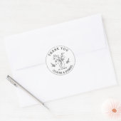 Weddenschap Bedankt Mason Jar Flowers Ronde Sticker (Envelop)