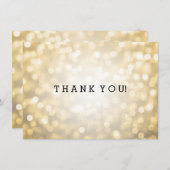 Weddenschap Bedankt Opmerking Gold Glitter Lights (Voorkant / Achterkant)
