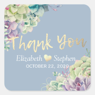 Weddenschap Bedankt voor de grafische Waterverf Su Vierkante Sticker