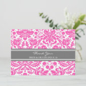 Weddenschap Bedankt voor de kaarten Roze Grijze Da (Staand voorkant)