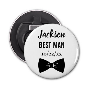 Weddenschap Best Man Bachelor Party Black Bow Stro Button Flesopener