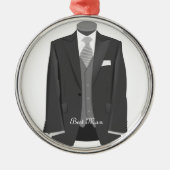 Weddenschap Best Man Tuxedo kerstcadeau Metalen Ornament (Voorkant)