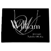 Weddenschap Beste man Gift Elegant Custom Classic Groot Cadeauzakje (Voorkant)