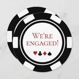 Weddenschap Black White Poker Chip Kaart