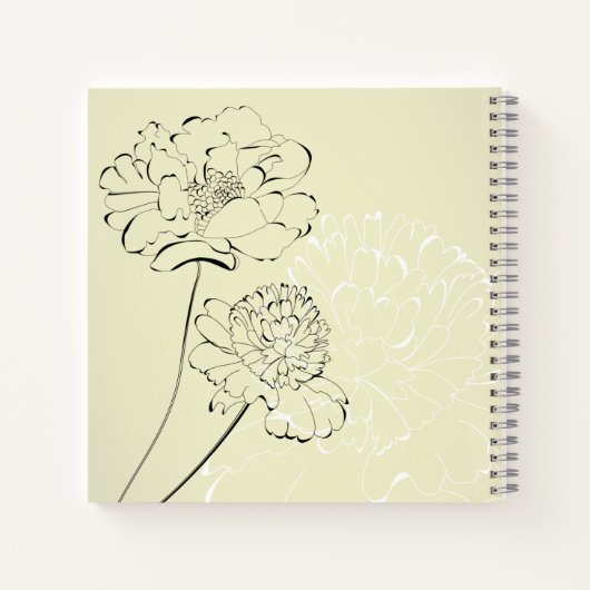 Weddenschap-boek - Cream floral design Notitieboek (Achterkant)