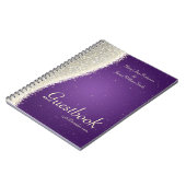 Weddenschap-boek Dazzling Sparkles Paars Notitieboek (Linkerzijde)