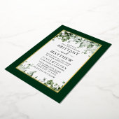 Weddenschap Botanische Greenery Ivy Sage Ferns Gol Folie Uitnodiging (Gedraaid)