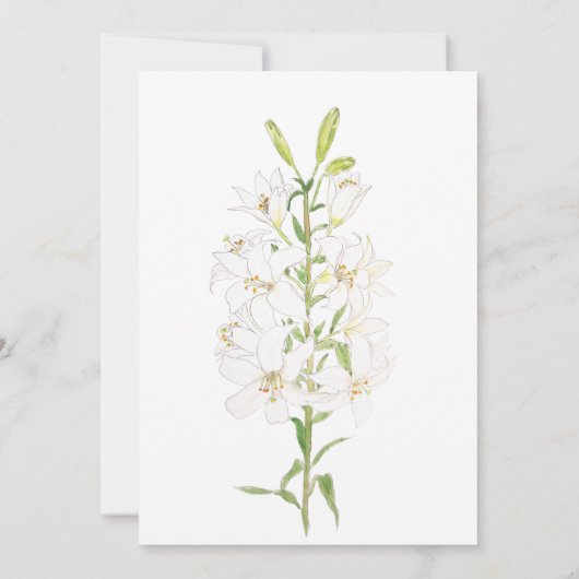 Weddenschap Botanische witte lib Kaart (Achterkant)