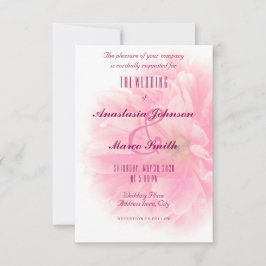 Weddenschap Bridal Floral Peony Flower Chic Card Kaart