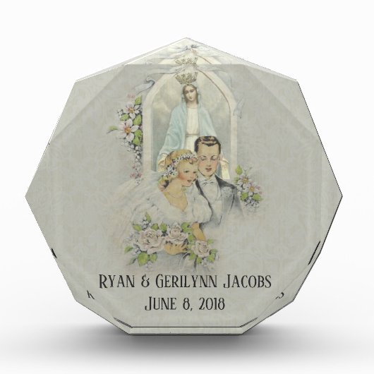 Weddenschap Bride Groom katholieke Maagd Mary Fotoblokken (Voorkant)