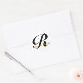 Weddenschap Bride Groom Names Monogram R Sticker G (Envelop)