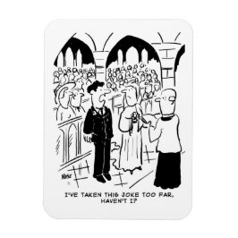 Weddenschap - Bridegroom Practical Joke Cartoon Magneet
