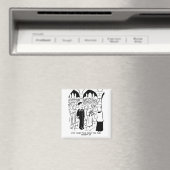 Weddenschap - Bridegroom Practical Joke Cartoon Magneet (Insitu (Vaatwasser))