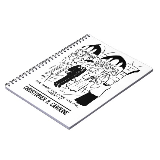 Weddenschap - Bridegroom Practical Joke Cartoon Notitieboek (Linkerzijde)