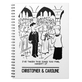 Weddenschap - Bridegroom Practical Joke Cartoon Notitieboek