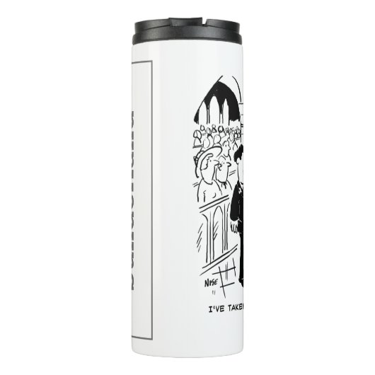 Weddenschap - Bridegroom Practical Joke Cartoon Th Thermosbeker (Achterkant)