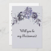 Weddenschap Bridesmaid Request Slate Blue Series (Voorkant / Achterkant)