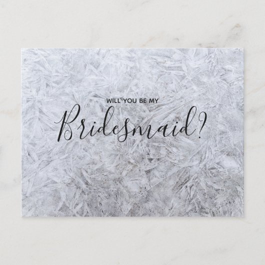 Weddenschap Bridesmaid | Witte moderne houtspaande Uitnodiging Briefkaart (Voorkant)