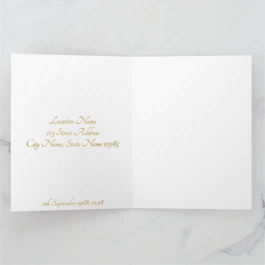 Weddenschap - bruid met kleurrijke trouwboquet kaart (Binnen)