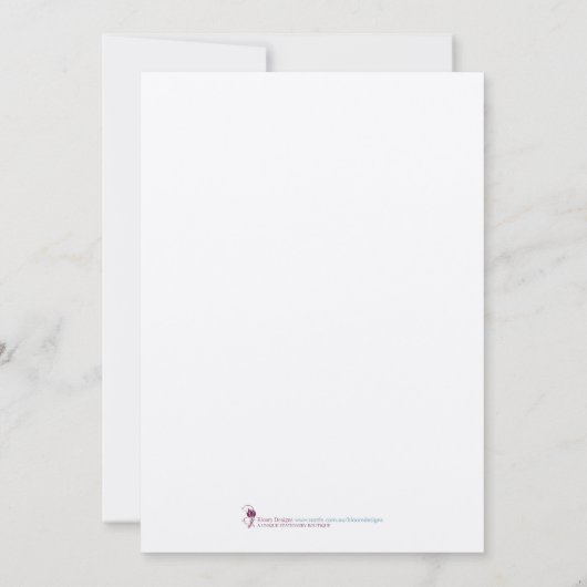 Weddenschap ~ Butterfly Garden 5 Kaart (Achterkant)