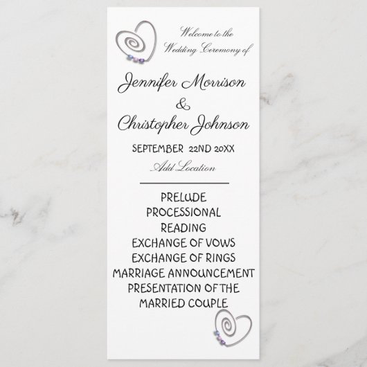 Weddenschap Cake Wedding Program Programma (Voorkant)