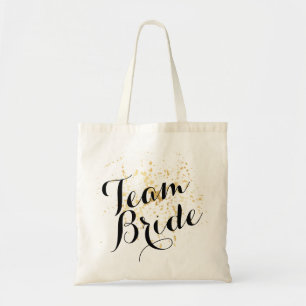 Weddenschap Canvas tas Favors Gold Team Bride