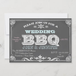 Weddenschap Chalkboard BBQ Kaart