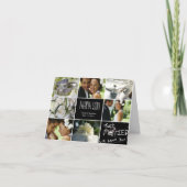 Weddenschap collage Hartelijk dank - Zwarte Bedankkaart (Voorkant)