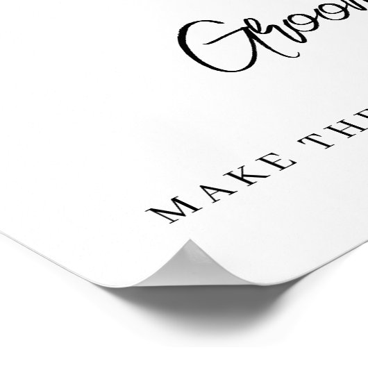 Weddenschap Confetti Toss - Eenvoudig legant Poster (Hoek)