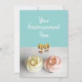 Weddenschap Cupcakes getoverd met bruiloft Aankondiging (Voorkant)