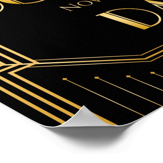 Weddenschap Dance Floor Sign | Gatsby Art Deco Poster (Hoek)