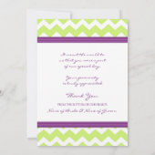 Weddenschap Dank je kaarten Plum Limoen Chevron (Achterkant)