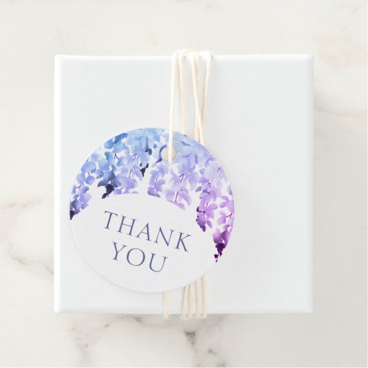 Weddenschap Dank je Waterverf Floral Bedankjes Labels (In situ)