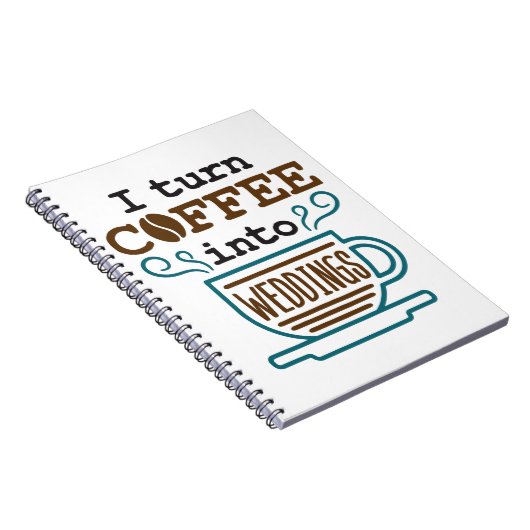 Weddenschap dat ik van koffie maak tot bruiloften notitieboek (Rechterzijde)
