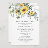 Weddenschap Datum Uitstel Eucalyptus Kaart (Voorkant / Achterkant)