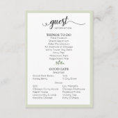 Weddenschap Details gastinformatie pagina groen Informatiekaartje (Voorkant)