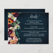 Weddenschap Details Wine Navy Burgundy Enclosure C Informatiekaartje (Voorkant / Achterkant)