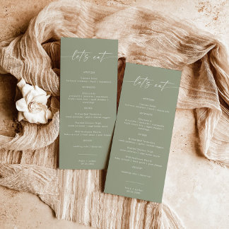 Weddenschap-diner menu | Greenery Let's Eat