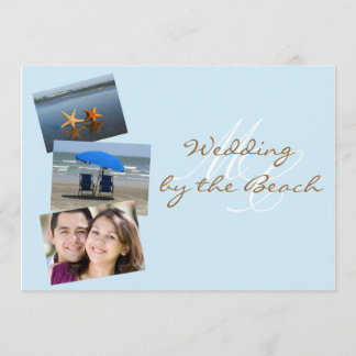 Weddenschap door Beach Custom Photo Invitation Kaart
